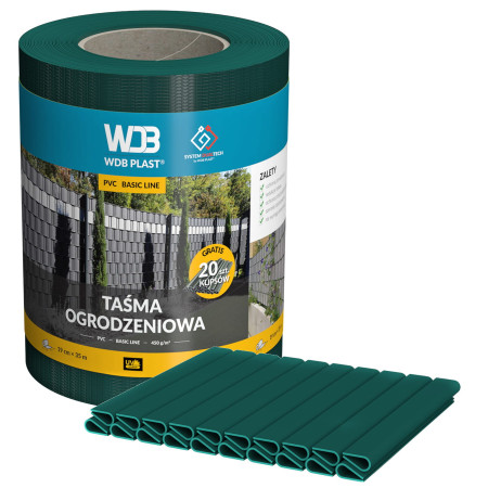 Tvoros Juosta Basic Line 450 g/m2, 19 cm x 35 m (RAL6005)